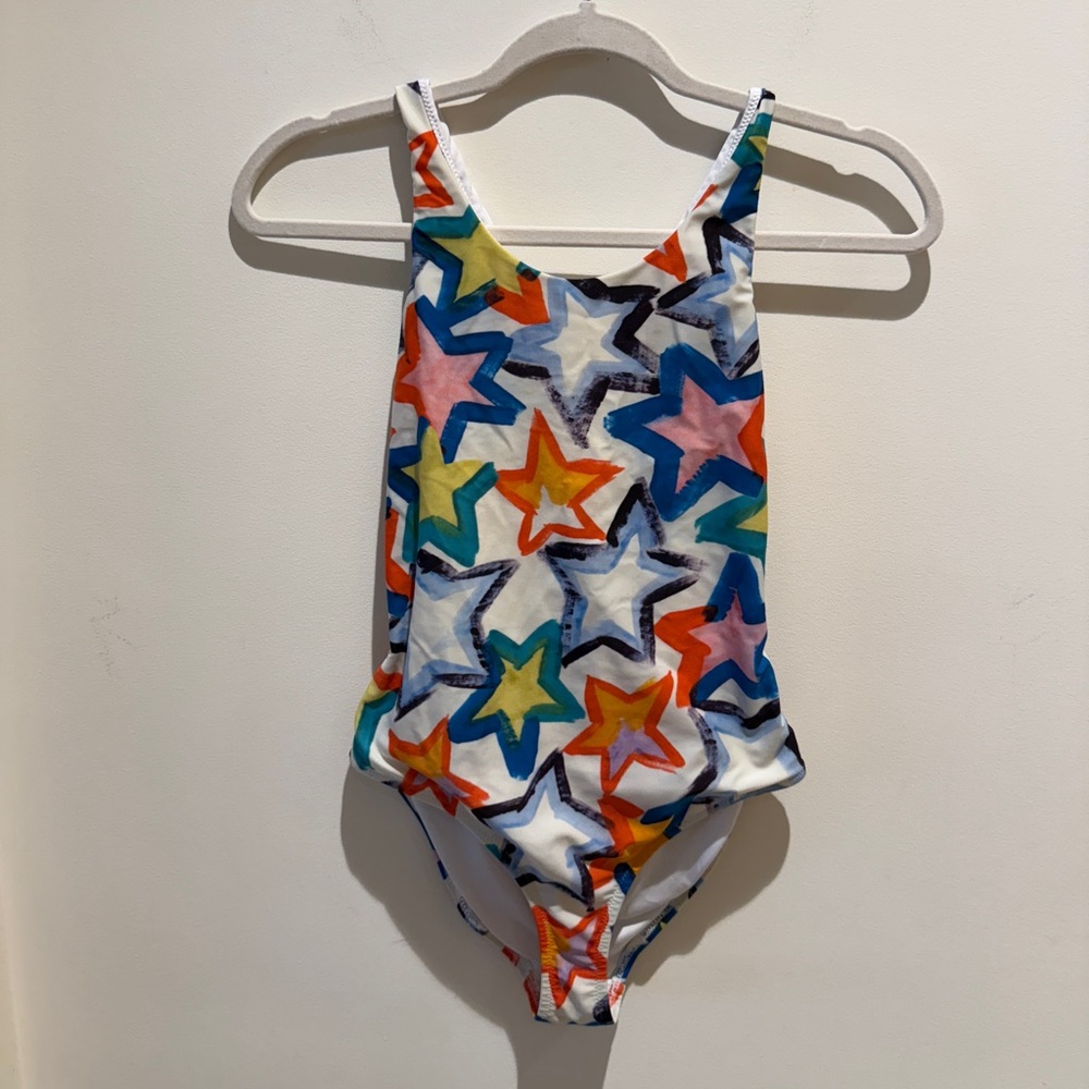 Milly Minis One Piece Cross Back Stars Swimsuit size 12 (girls)